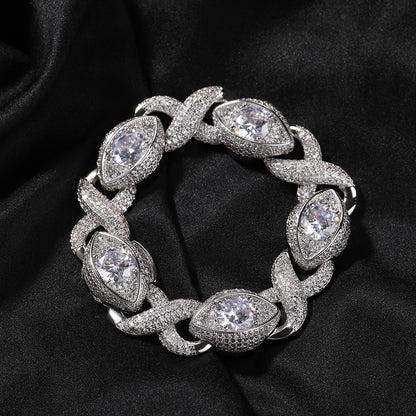 Collana zirconi catena cubana