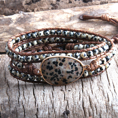 Bracciale Intrecciato Pietra Naturale