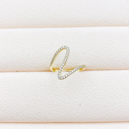 Anello zircone geometrico micro