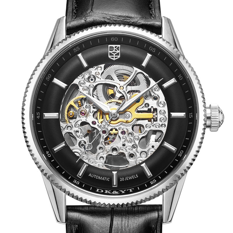 Orologio automatico da uomo traforato impermeabile luminescente