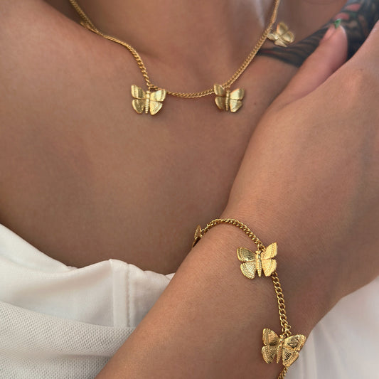 Collana e Braccialetto Farfalla