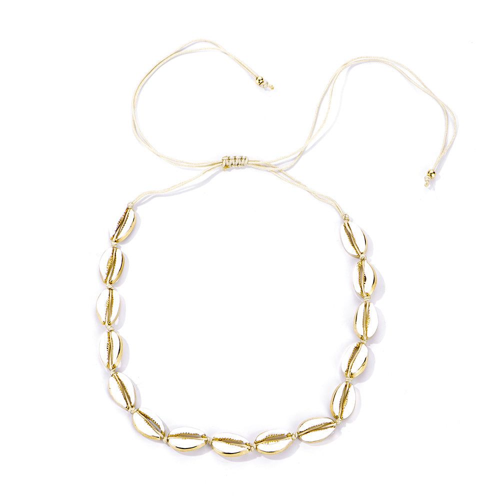 Collana conchiglia nodi