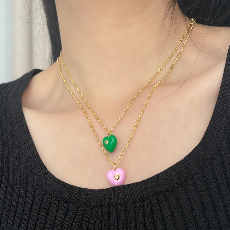 Collana smaltata cuore