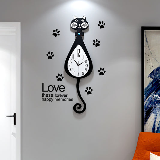 Orologio gatto ondeggiante