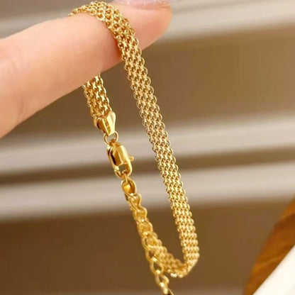 Bracciale intrecciato vintage in oro