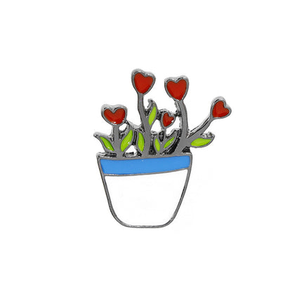 Spilla cactus in vaso