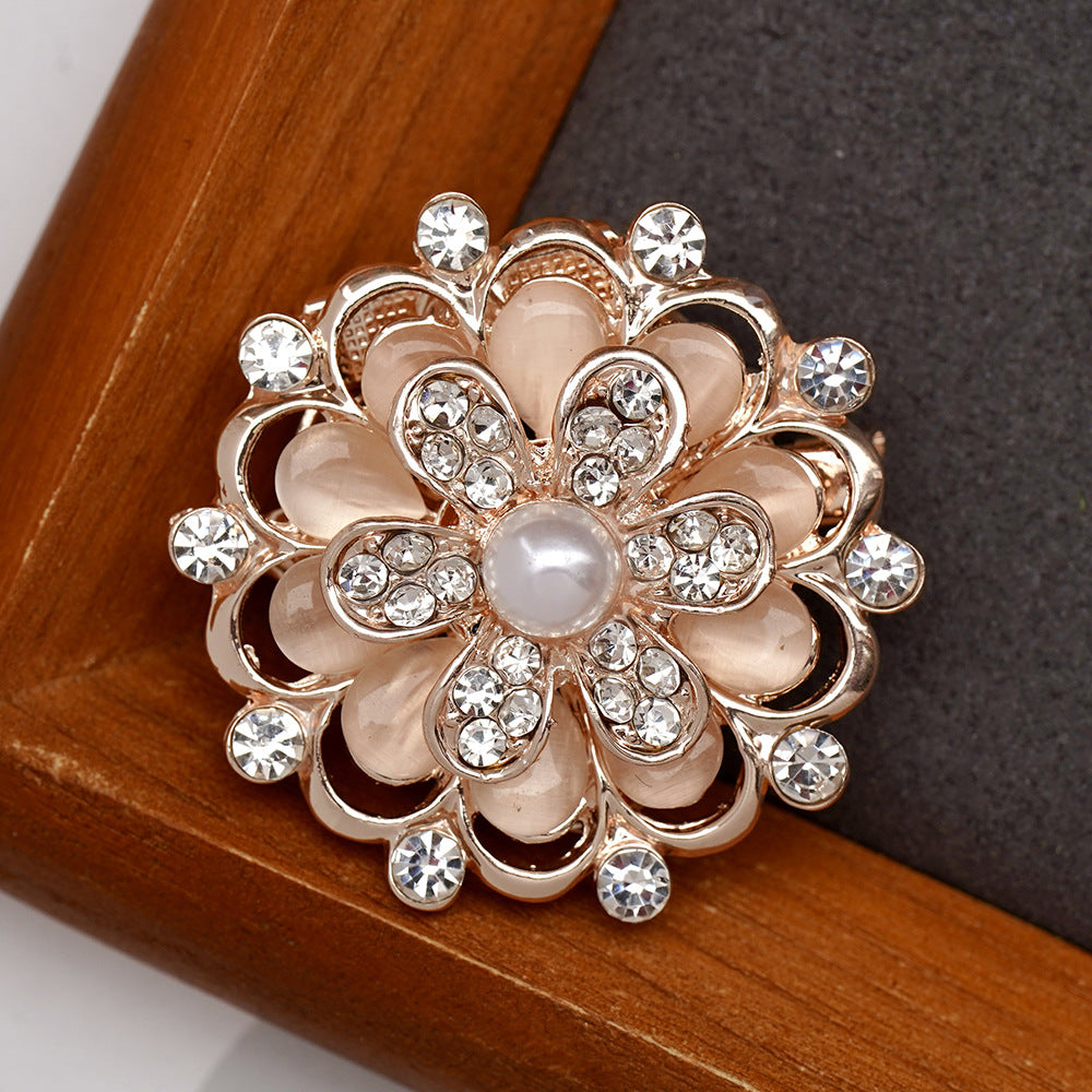 Fermaglio foulard fiori 3D