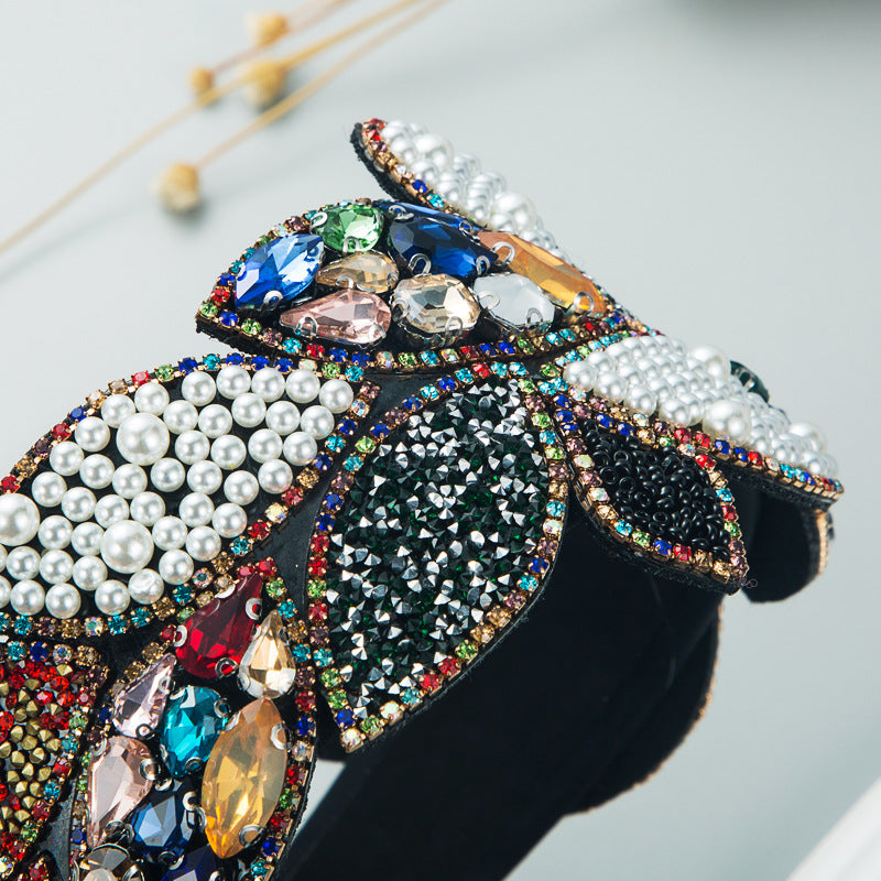 Ciondolo barocco strass e perle