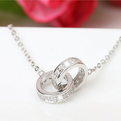 Collana doppio cerchio argento