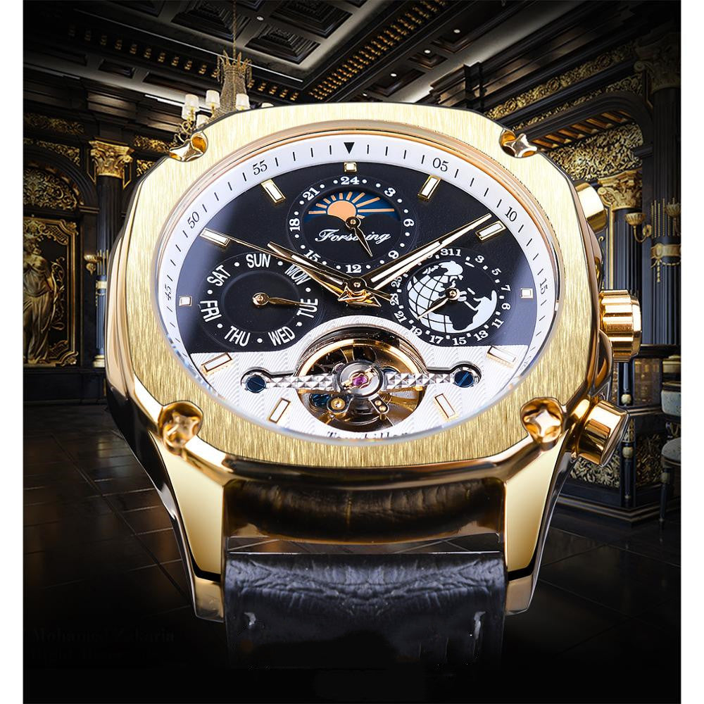 Orologio meccanico traforato impermeabile da uomo