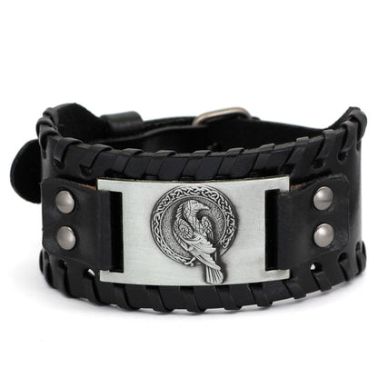 Bracciale Pelle Stile Viking Totem
