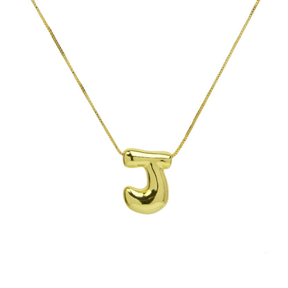Collana lettera in ottone