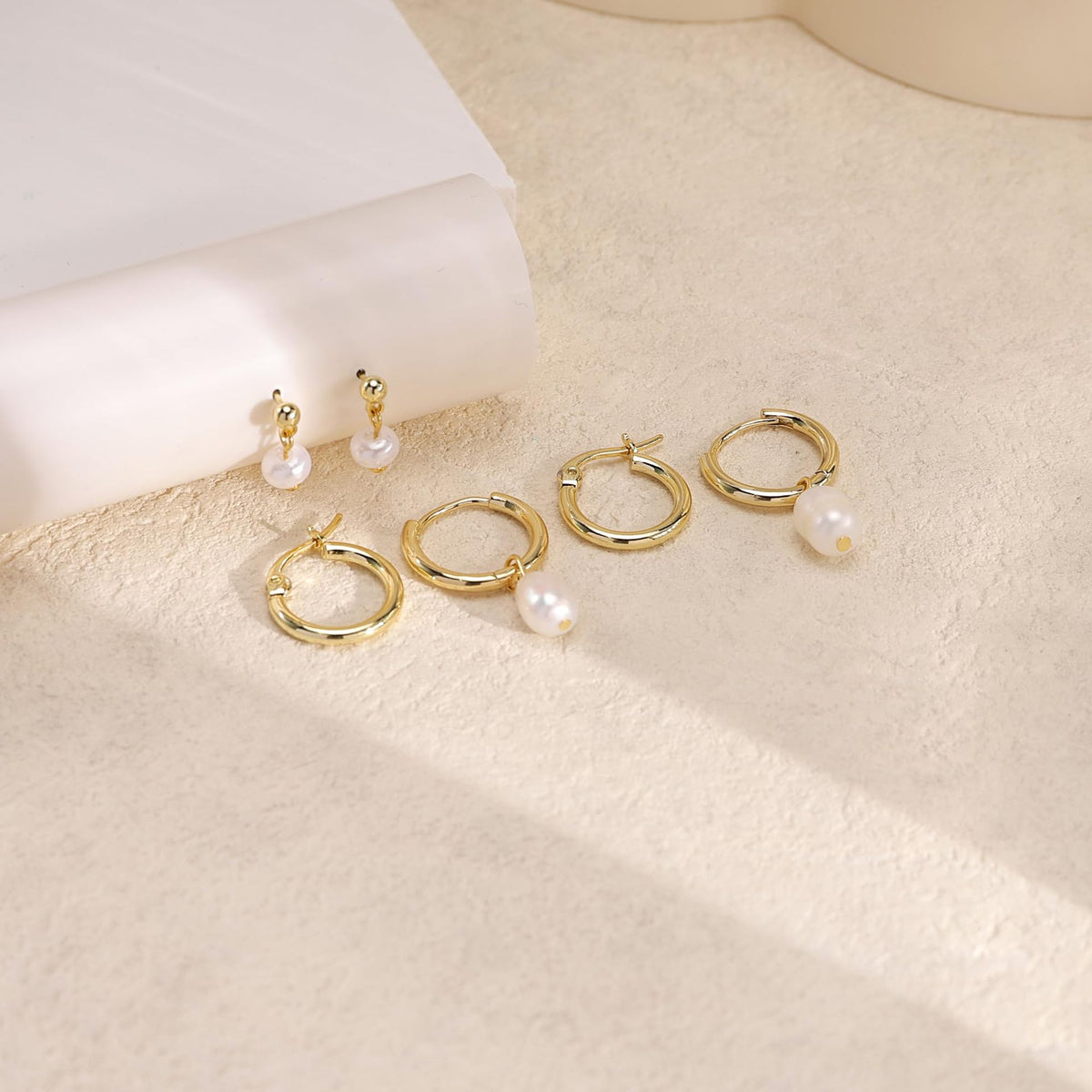 Set orecchini ottone perle