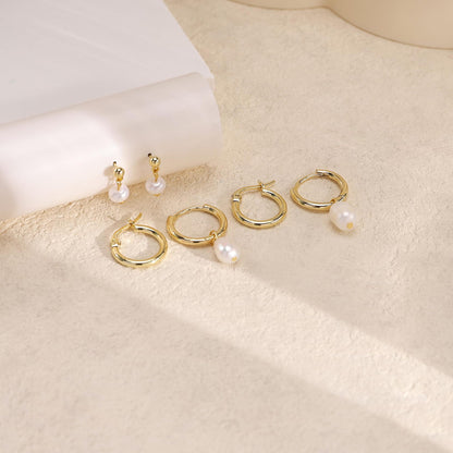 Set orecchini ottone perle