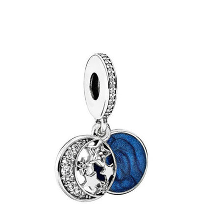 Braccialetto argento perle blu