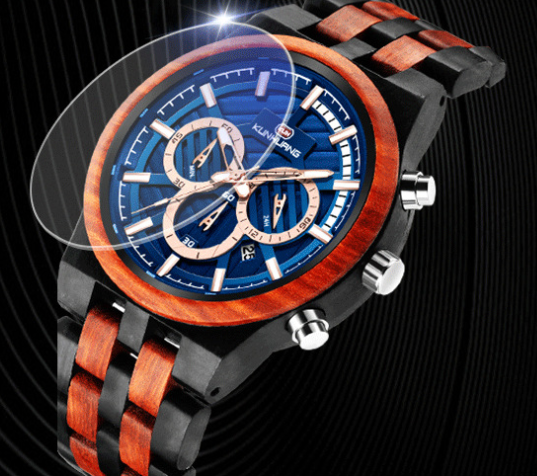 Orologio in legno al quarzo grande