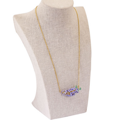 Collana lavanda oro smaltata