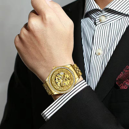 Orologio meccanico automatico impermeabile da uomo