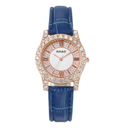 Orologio da donna con diamanti e numeri romani