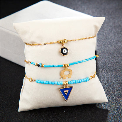 Cavigliera foglia diamante