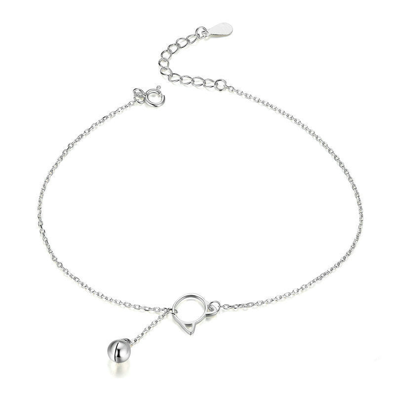 Cavigliera argento gattino