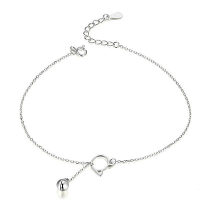 Cavigliera argento gattino