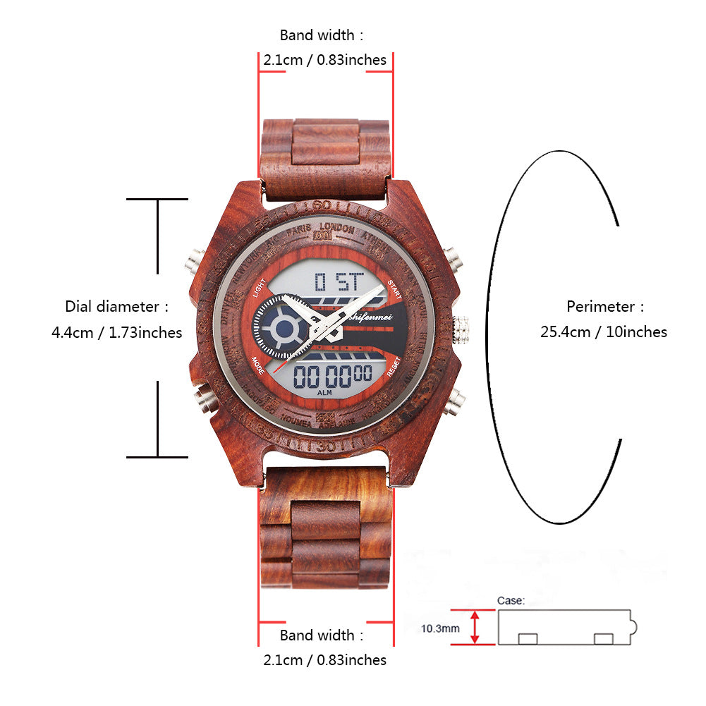Orologio in legno al quarzo classico