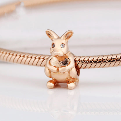 Collana perline argento oro rosa