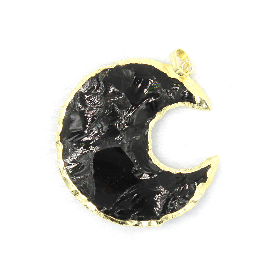 Pendente stella e luna sfaccettato