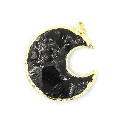 Pendente stella e luna sfaccettato