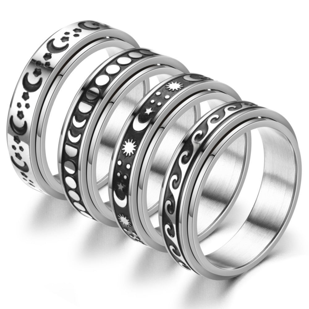 Anello titanio annerito