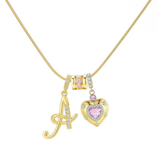 Collana bambini cuore lettere