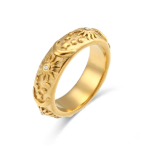 Bracciale acciaio retrò anellato