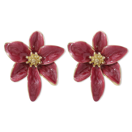 Orecchini fiore vintage smaltato