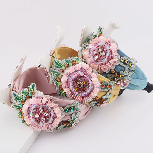 Fascia capelli farfalla e fiori