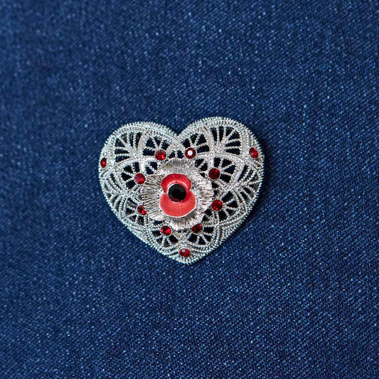 Spilla papavero rosso