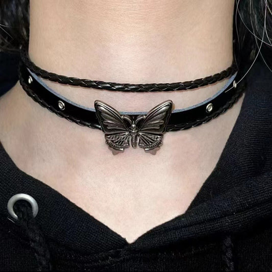 Collana farfalla nera