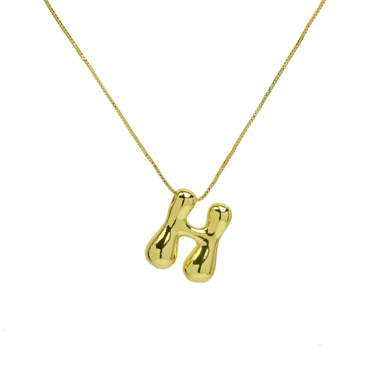 Collana lettera in ottone
