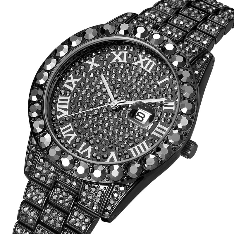 Orologio da uomo tempestato di strass