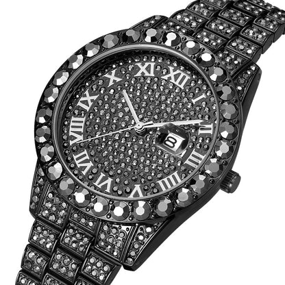 Orologio da uomo tempestato di strass