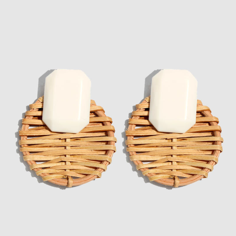 Orecchini rattan bohémien