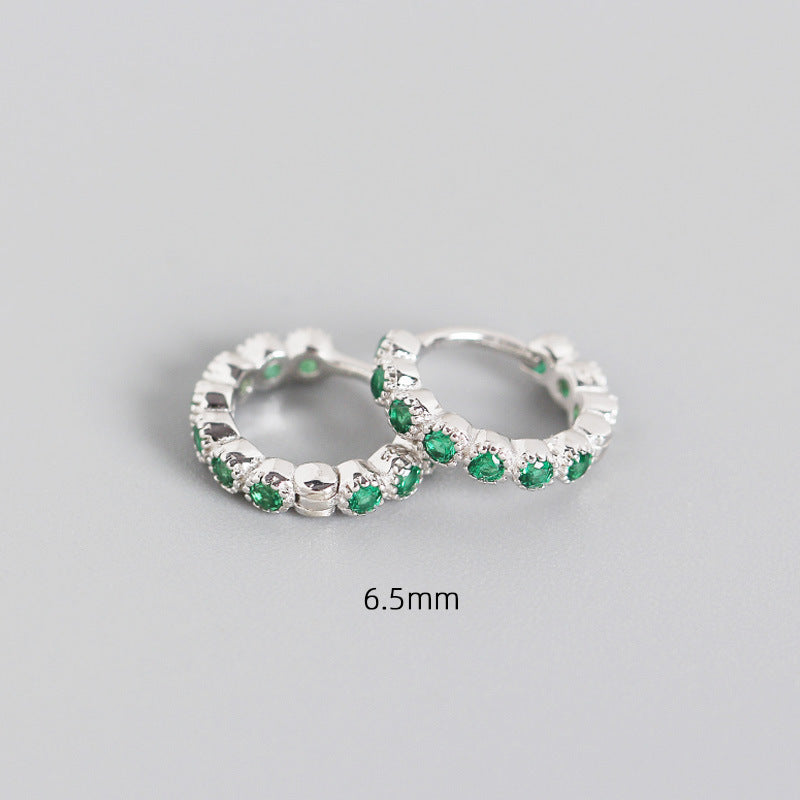 Orecchini argento geometrici diamanti intarsiati