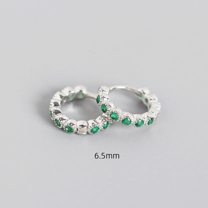 Orecchini argento geometrici diamanti intarsiati