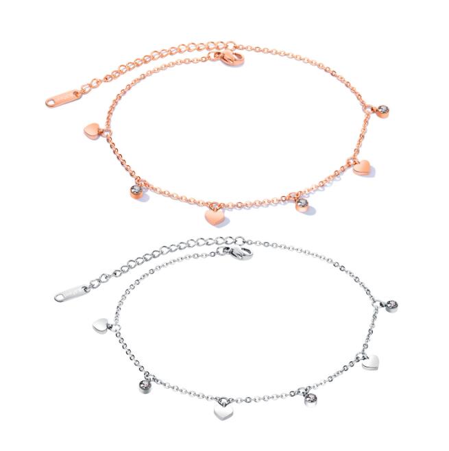 Collana cuore acciaio in catena