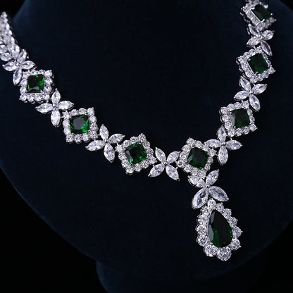 Set gioielli goccia di zircone