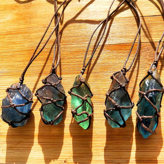 Ciondolo fluorite naturale