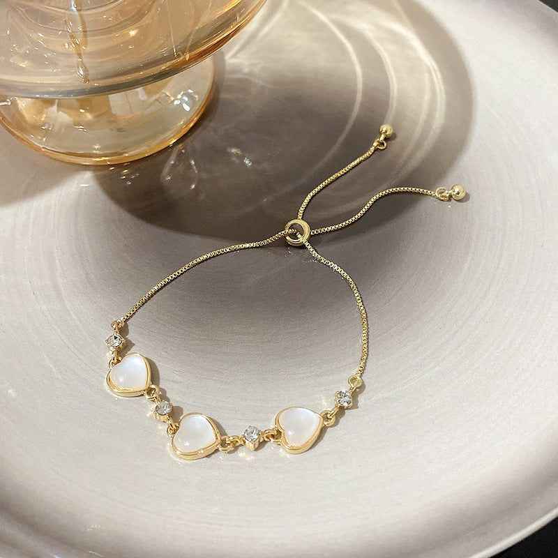 Bracciale cuore opale retrò