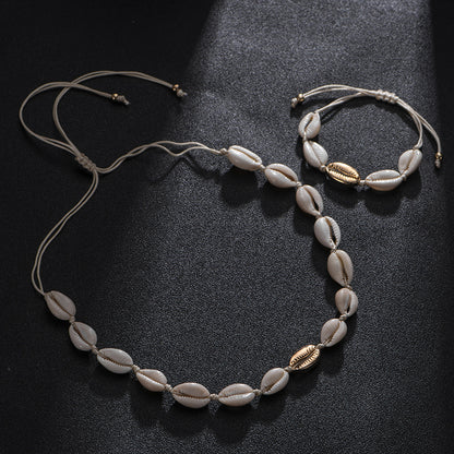 Collana conchiglia nodi