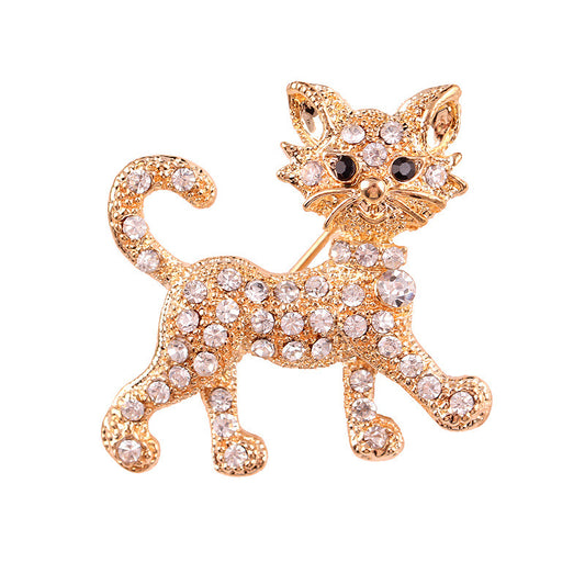 Spilla gatto oro