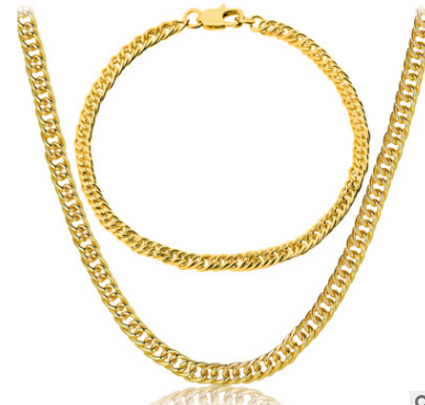 Set collana braccialetto oro 18K